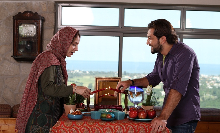 بهرام رادان و مهناز افشار در فیلم پل چوبی